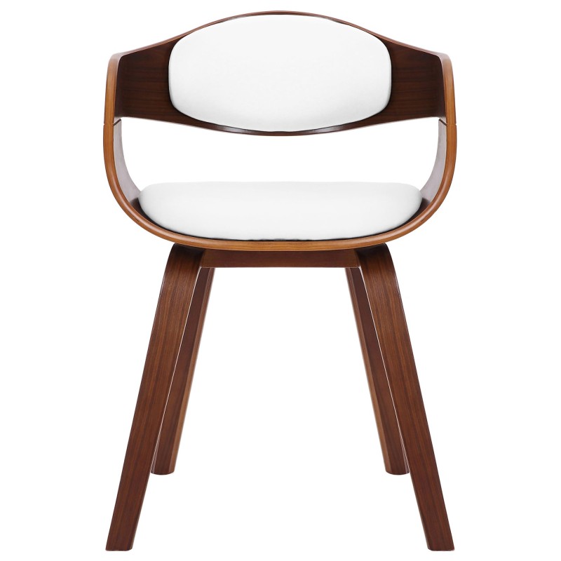 Silla de visita Kingston, nogal/blanco