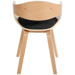 Silla de visita Kingston de tela natural/negra Silla de visita Kingston de tela natural/negra