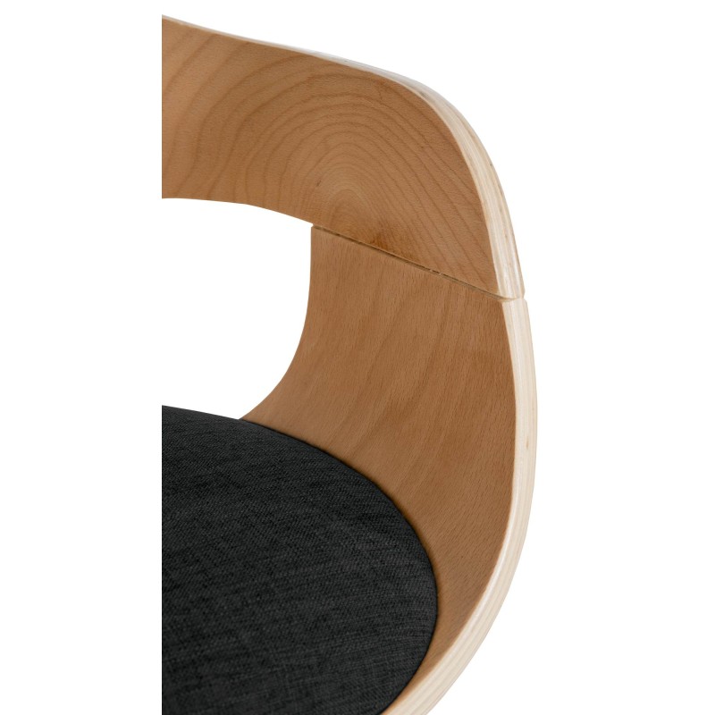 Silla de visita Kingston de tela natural/negra