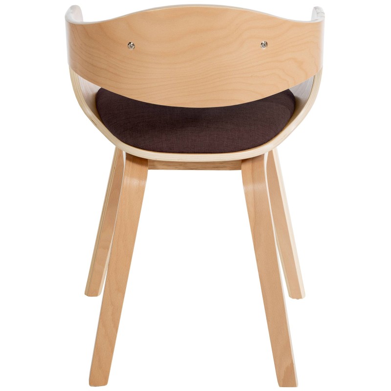 Silla de visita Kingston en tela natural/marrón