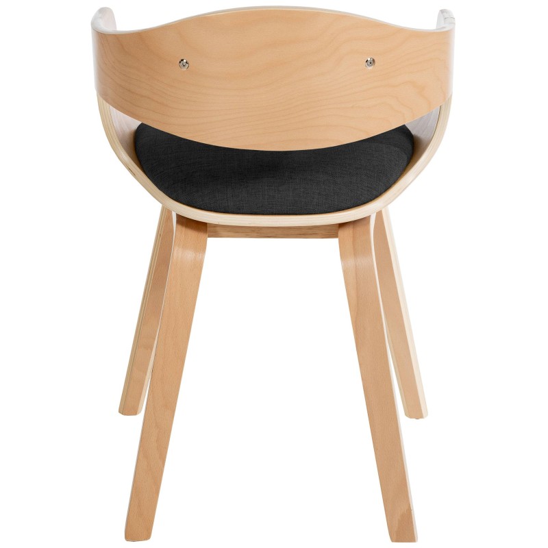 Silla de visita Kingston en tejido natura/gris oscuro