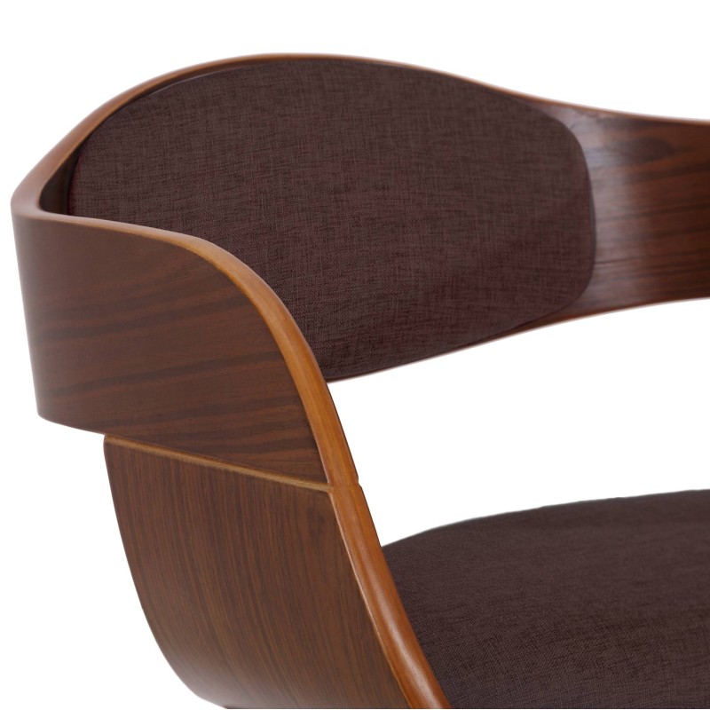 Silla de visita Kingston en tela nogal/marrón