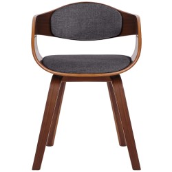 Silla de visita Kingston en tela nogal/gris claro Silla de visita Kingston en tela nogal/gris claro