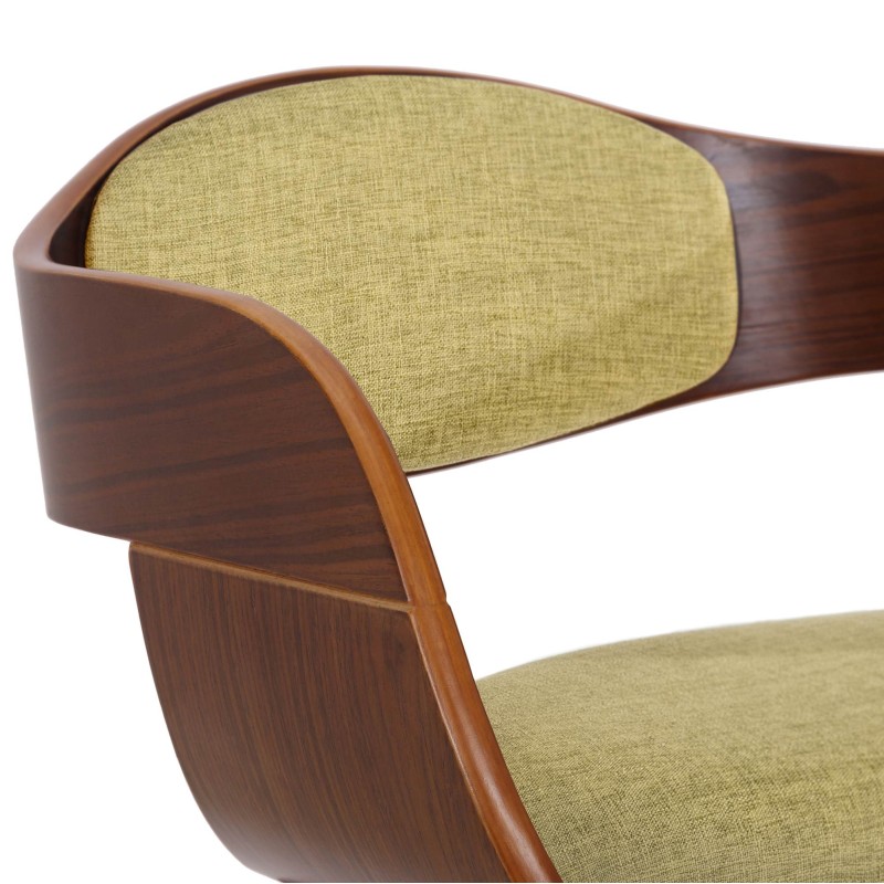 Silla de visita Kingston, nogal/tela verde claro