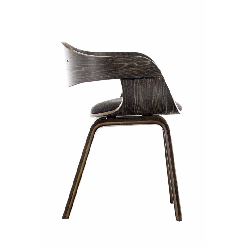 Silla de visita Kingston en tela gris/gris oscuro