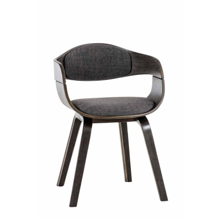 Silla de visita Kingston en tela gris/gris claro