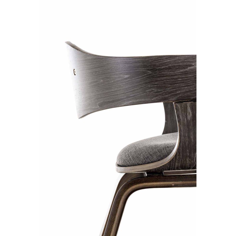 Silla de visita Kingston en tela gris/gris claro