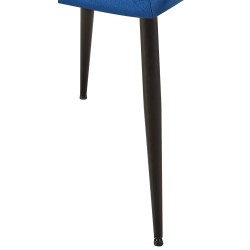 Silla de visita Emia en terciopelo azul