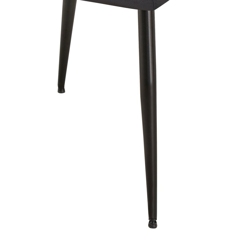 Silla de visita Emia en terciopelo negro