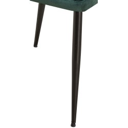 Silla de visita Emia de terciopelo verde