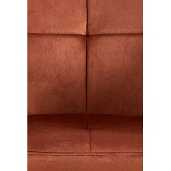 Silla de visita Emia de terciopelo marrón