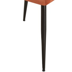 Silla de visita Emia de terciopelo marrón