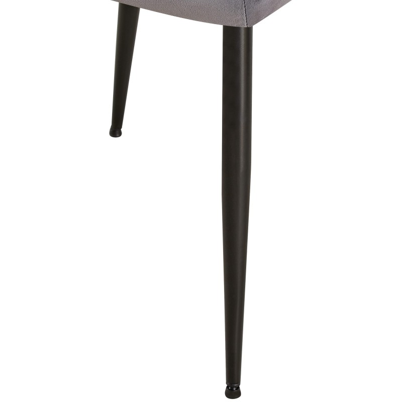 Silla de visita Emia en terciopelo gris