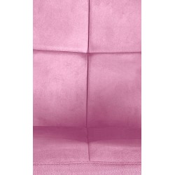 Silla de visita Emia en terciopelo rosa