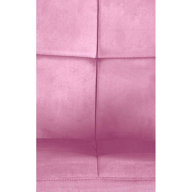 Silla de visita Emia en terciopelo rosa