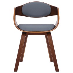 Silla de visitas Kingston, piel sintética, nogal/gris