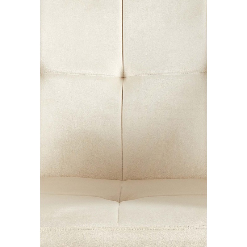 Silla de visita Emia en terciopelo color crema