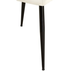 Silla de visita Emia en terciopelo color crema