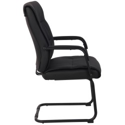 Silla de visita Sievert negra/negra