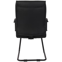 Silla de visita Sievert negra/negra