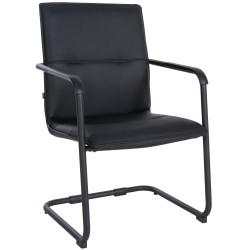 Silla de visita Seattle negra/negra Silla de visita Seattle negra/negra