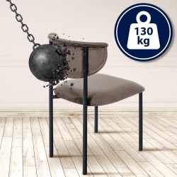 Juego de 2 sillas de visita Gambell en terciopelo marrón