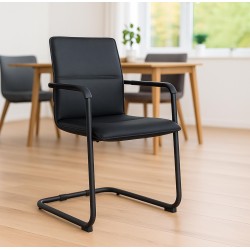 Juego de 2 sillas para visitantes Seattle, color negro/negro