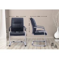 Silla de visita negra Anubis XL