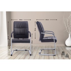 Silla de visita marrón Anubis XL