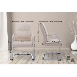 Silla de visita Anubis XL color crema