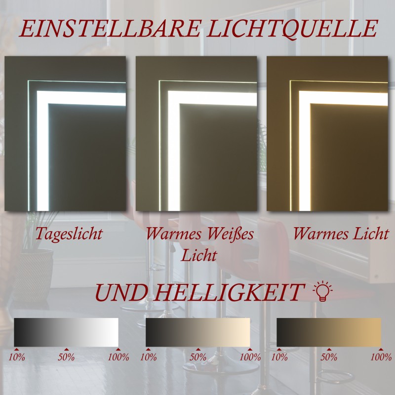 Espejo de maquillaje blanco Joliet