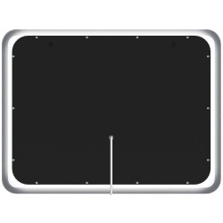 Espejo de baño Jericho de 60x80 cm sin Bluetooth, de cristal transparente.