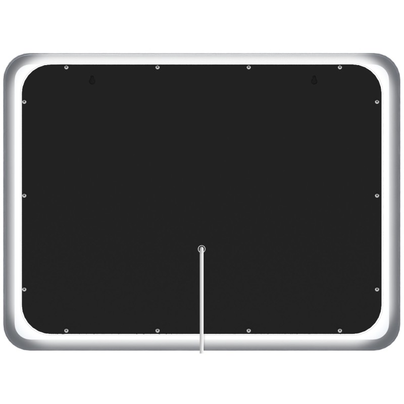 Espejo de baño Jericho de 60x80 cm sin Bluetooth, de cristal transparente.