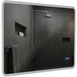 Espejo de baño Jericho de 70x100 con Bluetooth y cristal transparente
