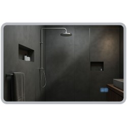 Espejo de baño Jericho de 70x100 con Bluetooth y cristal transparente