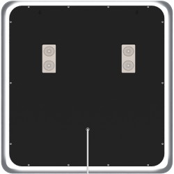 Espejo de baño Jericho de 80x80 con Bluetooth y cristal transparente