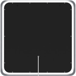 Espejo de baño Jericho 80x80 sin Bluetooth, cristal transparente