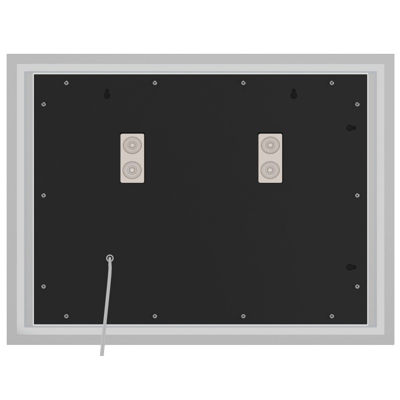 Espejo de baño Jaffrey de 60x80 cm con Bluetooth y cristal transparente