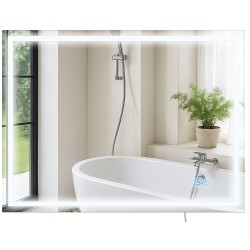 Espejo de baño Jaffrey de 60x80 cm con Bluetooth y cristal transparente