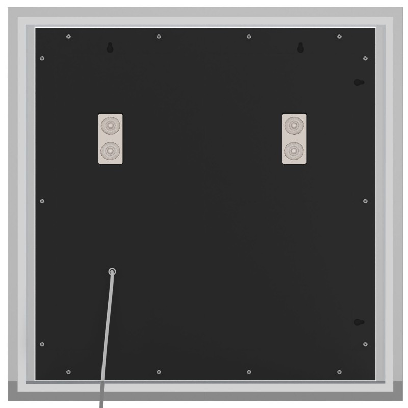 Espejo de baño Jaffrey de 80x80 cm con Bluetooth y cristal transparente