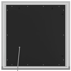 Espejo de baño Jaffrey de 80x80 cm sin Bluetooth, cristal transparente