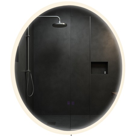 Espejo de baño Laconia 70 con Bluetooth, cristal transparente