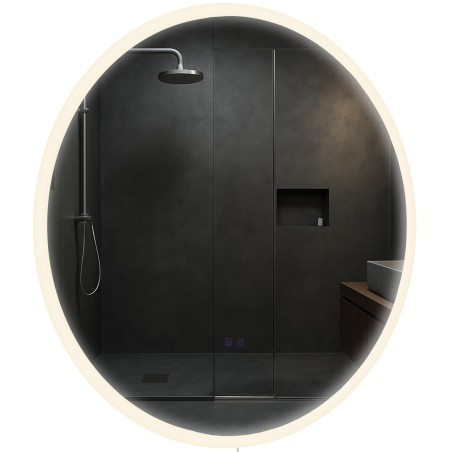 Espejo de baño Laconia 80 con Bluetooth, cristal transparente