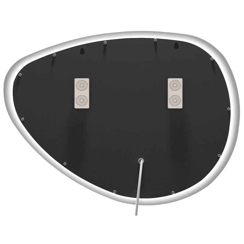 Espejo de baño Almafie de 65x75 cm con Bluetooth y cristal transparente