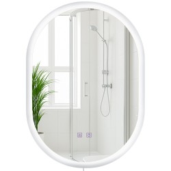 Espejo de baño Karishma de 70x50 cm con Bluetooth y cristal transparente