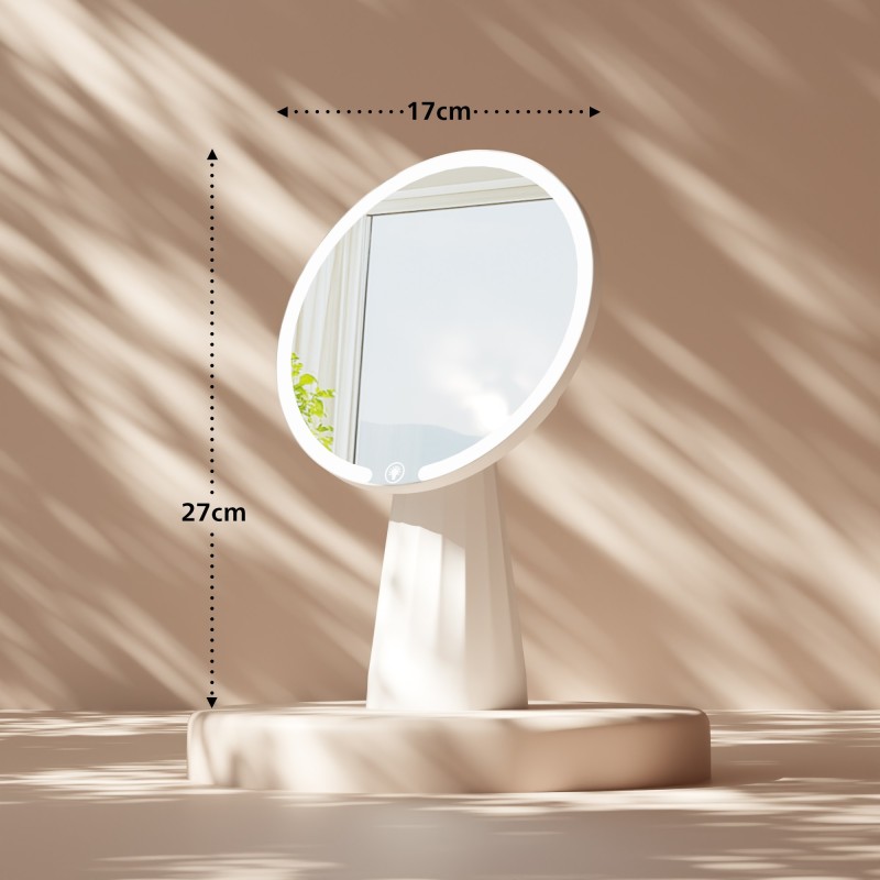 espejo de maquillaje blanco Carrey