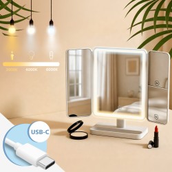 espejo de maquillaje blanco Otley