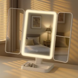 espejo de maquillaje blanco Otley