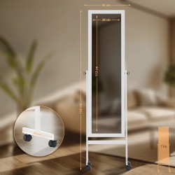 Espejo de pie cuadrado Yolanda White
