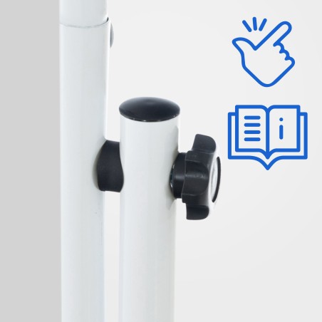 Espejo de pie ovalado blanco Nane